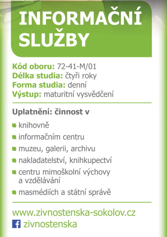 Střední škola živnostenská - maturitní obor Informační služby