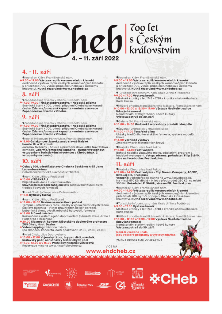 Cheb - Oslavy 700 let s Českým královstvím
